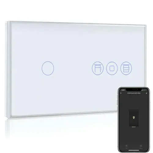 BSEED interrupteur tactile Wi-Fi pour volet roulant, blanc