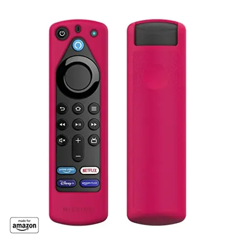 Coque silicone magenta Mission Câbles pour télécommande Alexa