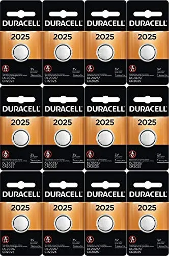 Duracell 2025 3 V, lot de 12 piles bouton lithium