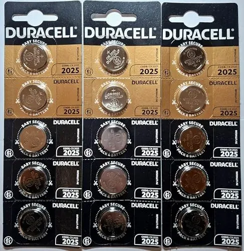 Duracell CR2025 lithium, lot de 15 piles bouton
