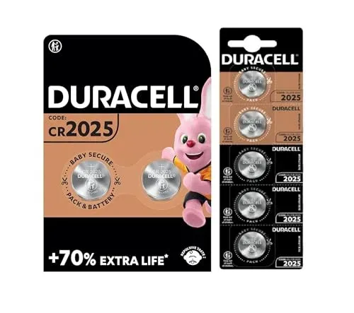 Duracell CR2025 : lot de 7 piles bouton lithium