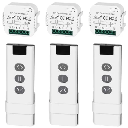 Lot de 3 récepteurs et télécommandes radio pour volet roulant