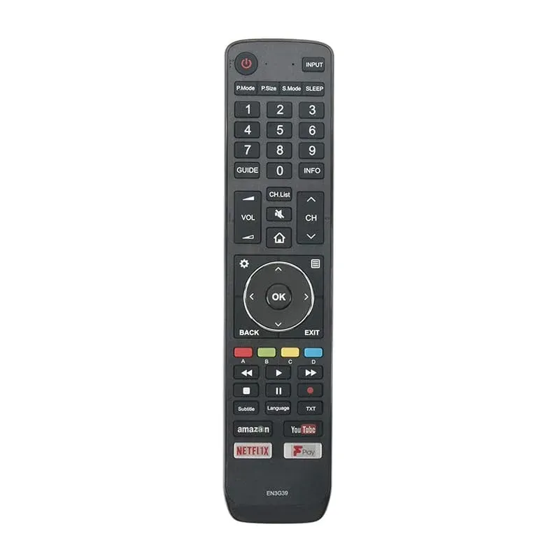 Télécommande compatible Hisense EN3G39 pour Smart TV