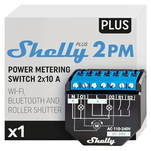 Interrupteur connecté Shelly Plus 2PM Wi-Fi