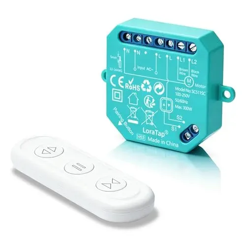 Interrupteur radio LoraTap SC511SC pour volet roulant