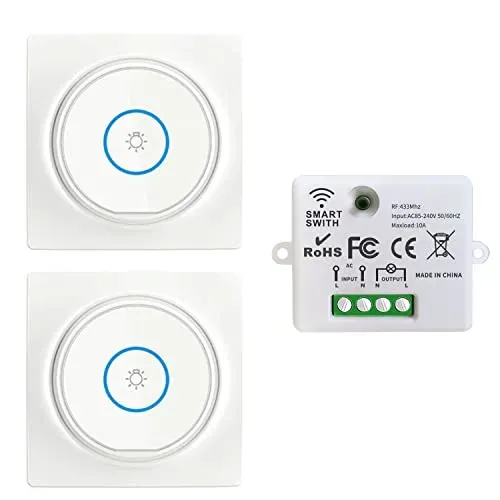 Interrupteur sans fil Tedeligo 433 MHz sans pile