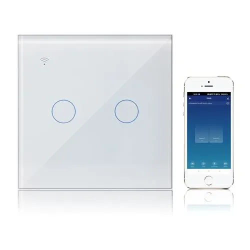 Interrupteur tactile connecté KETOTEK WiFi 2 boutons