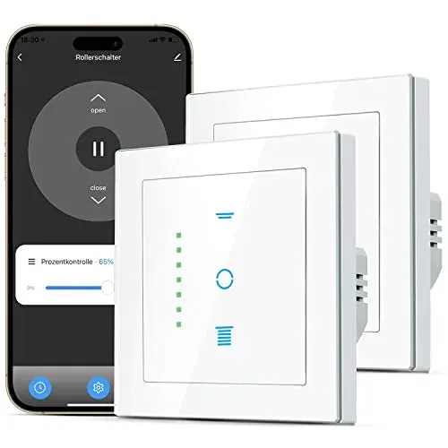 Interrupteur volet roulant sans fil CurrySmarter avec LED