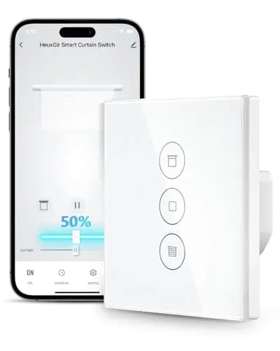 Interrupteur Wi-Fi HeuxGir CS02 pour volet roulant, compatible Alexa