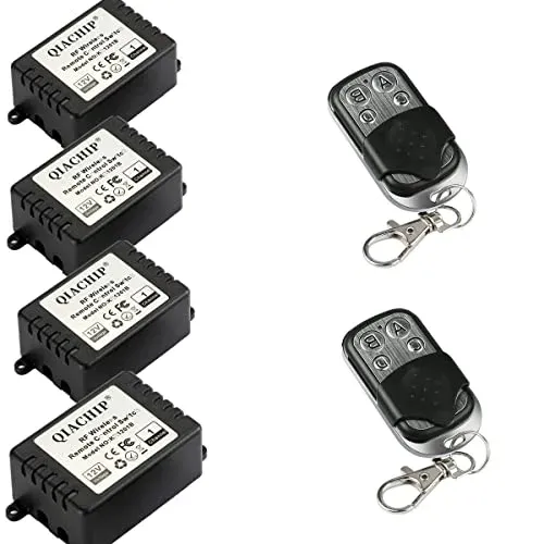 Kit récepteur relais 433 MHz QIACHIP avec 2 émetteurs