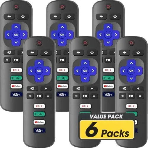 Lot de 6 télécommandes YesBes pour Roku TV