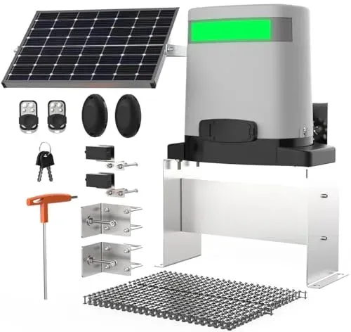 Ouvre-portail coulissant solaire Blütezeit ME-GO-600-CS1