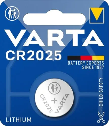 Piles bouton Varta CR2025 lithium 3 V, lot de 10
