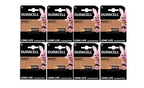 Piles Duracell MN27 27A 12 V, lot de 8
