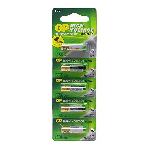 GP 27A MN27 pile alcaline 12 V, lot de 5