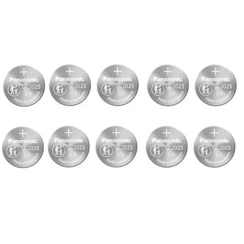 Pile bouton lithium Panasonic CR2025 3 V, lot de 10