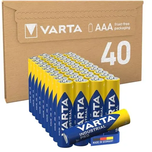 Piles AAA alcalines Varta Industrial Pro lot de 40