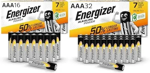 Piles AAA Energizer Alkaline Power, lot de 48