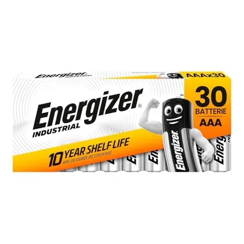 Piles AAA Energizer Industrial LR03 lot de 30