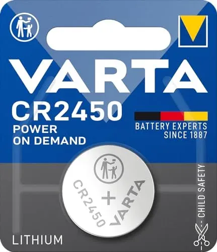Piles bouton CR2450 Varta lithium, lot de 10