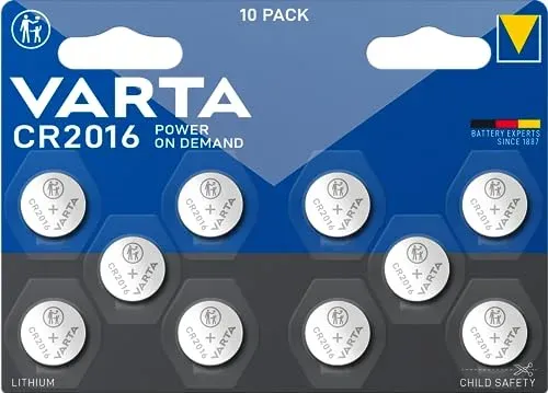 Piles bouton Varta CR2016 lithium lot de 10