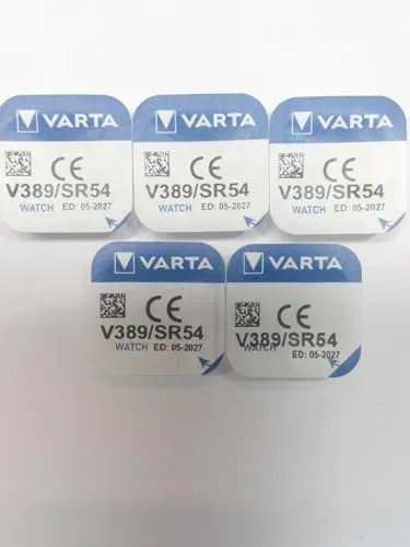 Piles bouton Varta V389 lot de 5