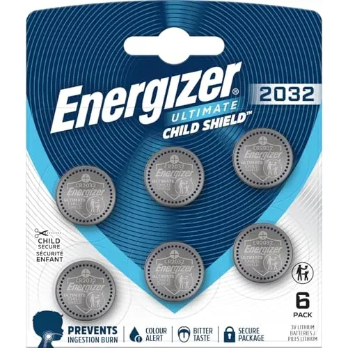 Piles bouton CR2032 Energizer Ultimate Child Shield x6