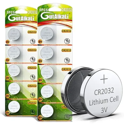 Piles CR2032 lithium 3 V GutAlkaLi, blister de 10
