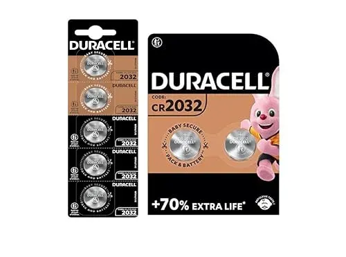 Piles Duracell CR2032 lithium, lot de 7 (2 + 5)