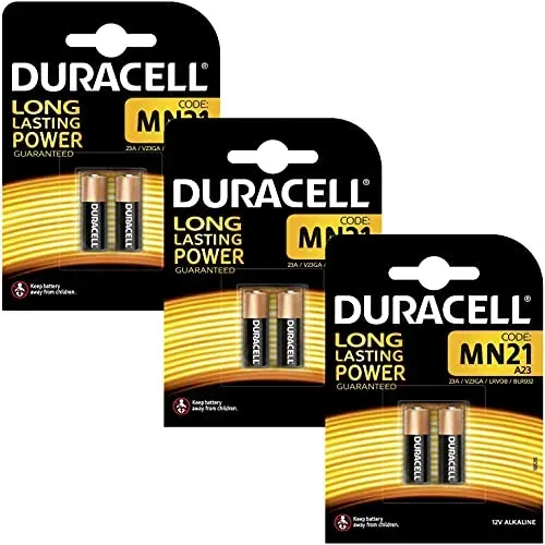 Piles Duracell MN21 alcalines 12 V, blister de 2