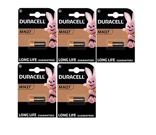 Piles Duracell MN27 12V, lot de 5