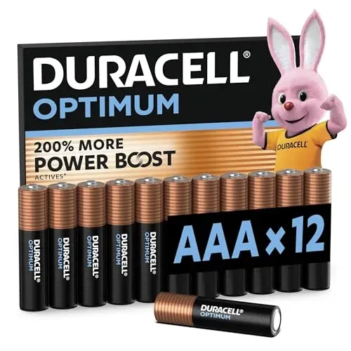 Piles Duracell Optimum AAA LR03 lot de 12