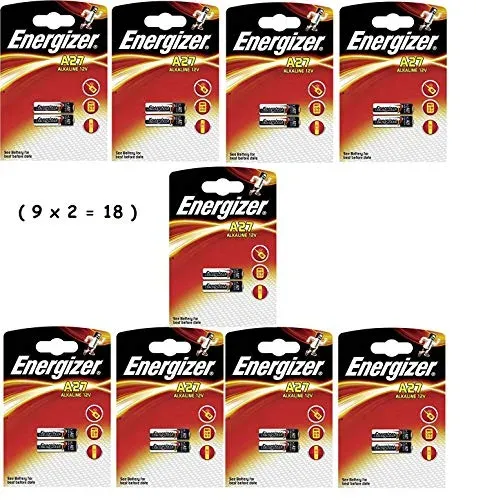 Piles Energizer A27 12 V alcalines, lot de 18