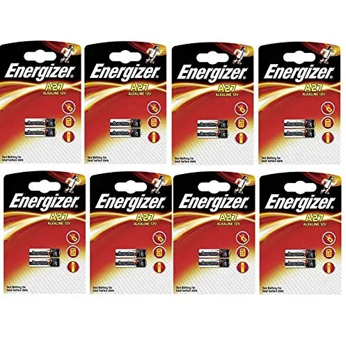 Energizer A27 (MN27) : lot de 16 piles alcalines 12 V
