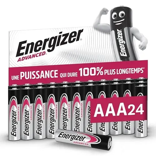 Piles Energizer Advanced AAA LR03 lot de 24