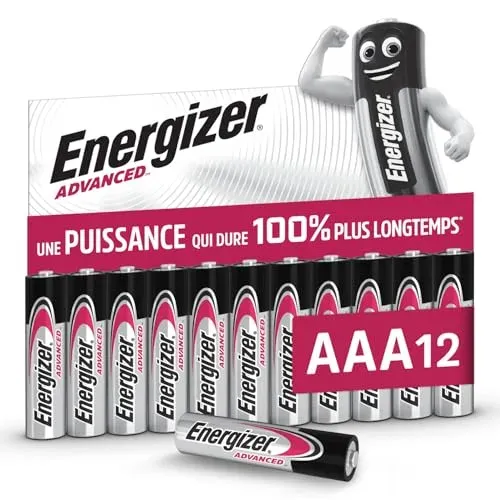 Piles Energizer Advanced AAA LR03 lot de 12