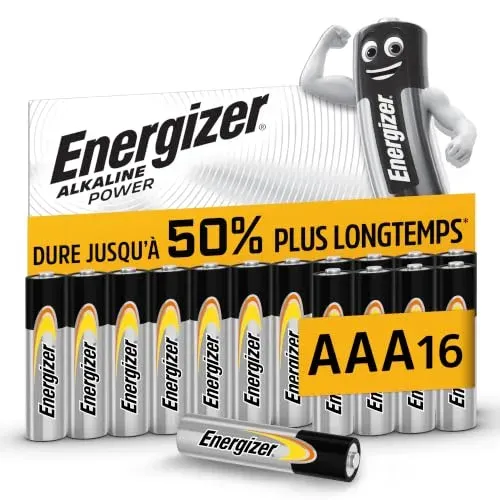 Piles Energizer Alkaline Power AAA lot de 16