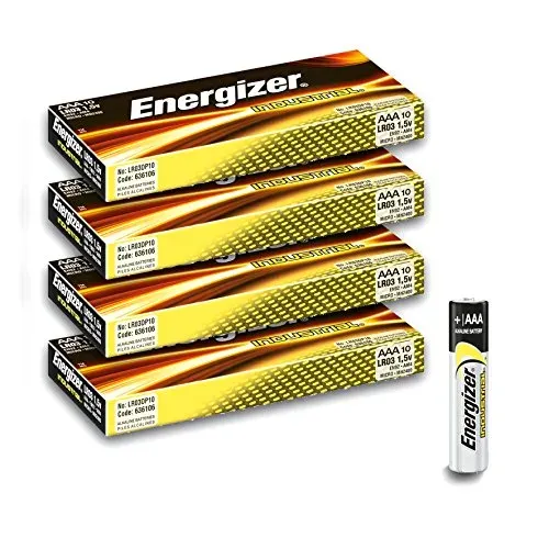 Piles alcalines Energizer Industrial AAA EN92, lot de 40