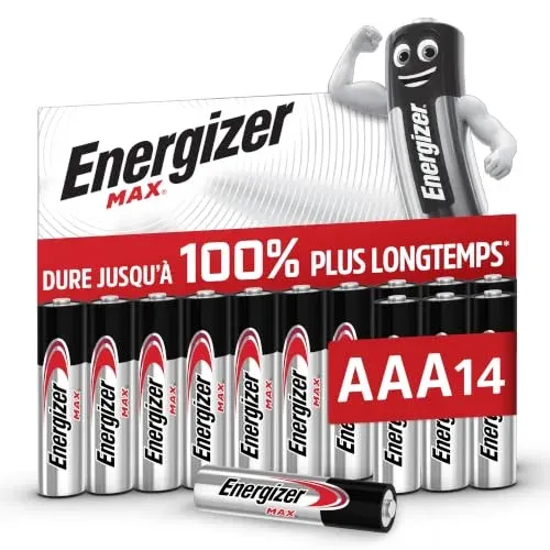 Piles Energizer Max AAA LR03 alcalines lot de 14