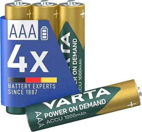 Piles rechargeables Varta AAA HR03 lot de 4
