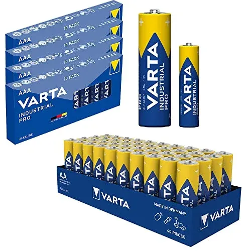 Piles alcalines Varta AA et AAA, lot de 40 + 40
