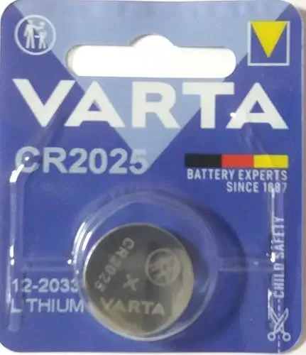 Piles bouton Varta CR2025 lithium 3 V, lot de 20