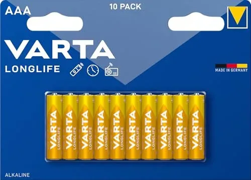 Piles Varta Longlife AAA, lot de 10