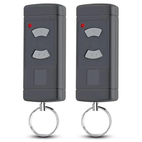Télécommande compatible Hörmann HSE2-40, boutons gris (lot de 2)