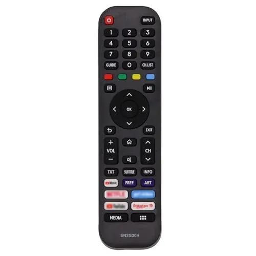 Télécommande compatible Hisense VIDAA EN2G30H, 6 touches directes