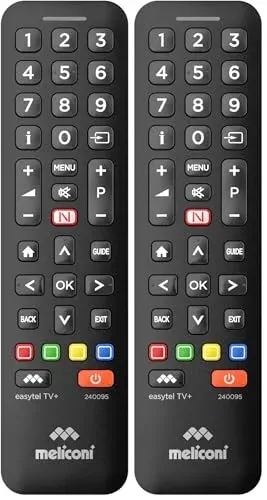 Télécommande Meliconi Easytel universelle, lot de 2
