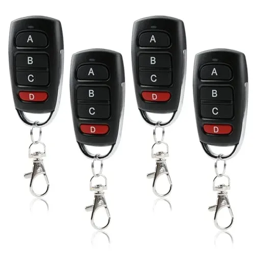 Télécommande Swiftctrl 433 MHz copieuse portail et garage (lot de 4)