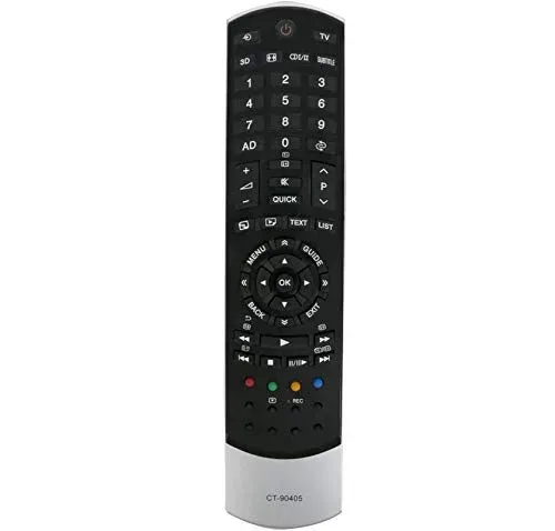 Télécommande compatible Toshiba CT-90405 pour téléviseur