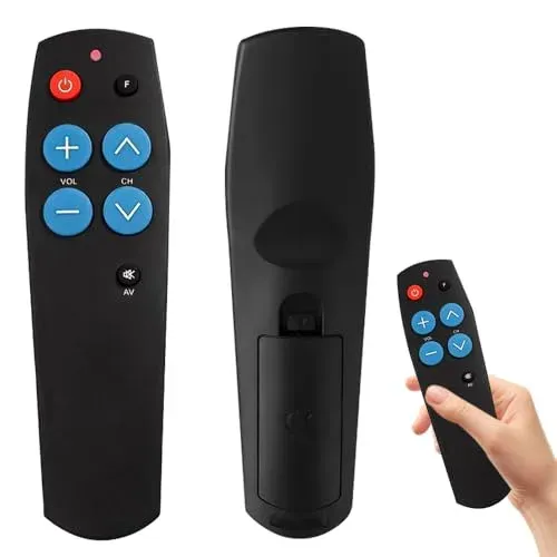 Télécommande TV grands boutons KBIBCK pour seniors
