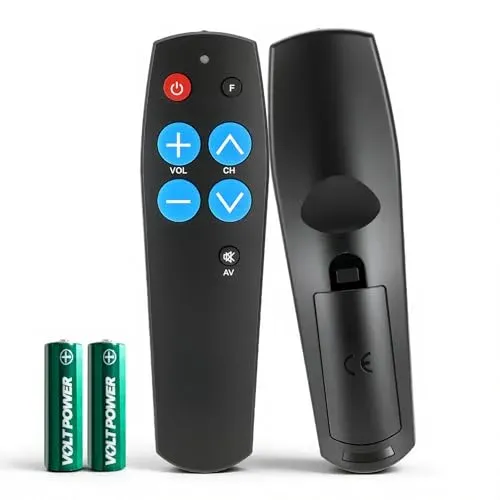 Télécommande TV simplifiée PNGOS à 7 grands boutons
